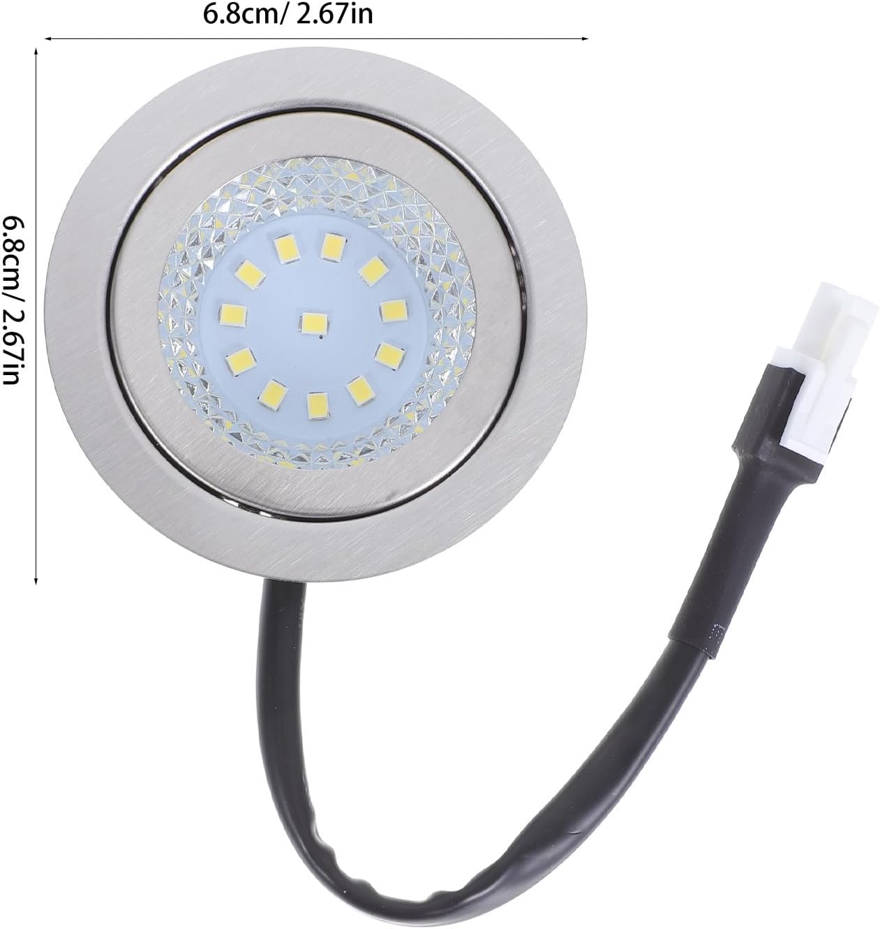 Veemoon 2Pcs Range Hood Light: Led Range Hood Light Bulbs - High Brightness 12 Beads Kitchen Rangehood Lighting for Recessed Closet under Cabinets Cooking Visibility