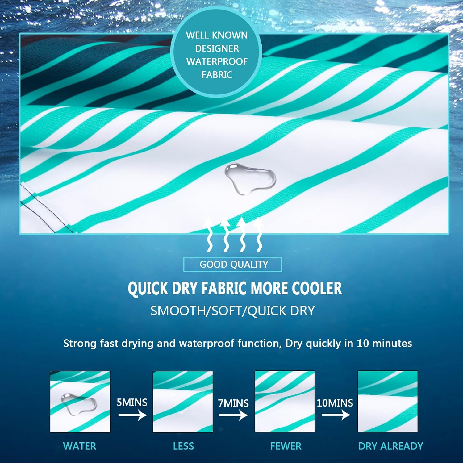 MEILONGER Boys Swim Trunks with Compression Liner 2 in 1 Bathing Suits for Kids Quick Dry Board Shorts Swimming Swimwear Size,8,10-12,14-16, image number 6