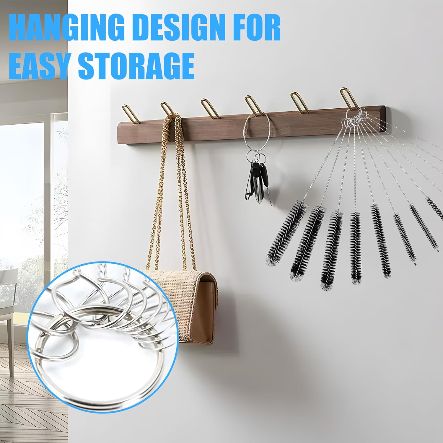 13 Pcs Stainless Steel Cleaning Brush Set &ndash; Flexible Straw Cleaner Brush & Pipe Cleaner for Bottles, Tubes, Drains | Durable Wire Brushes (2-25Mm) | Straw Brush & Multi-Size Cleaning Tools (22Cm)​​ image number 1