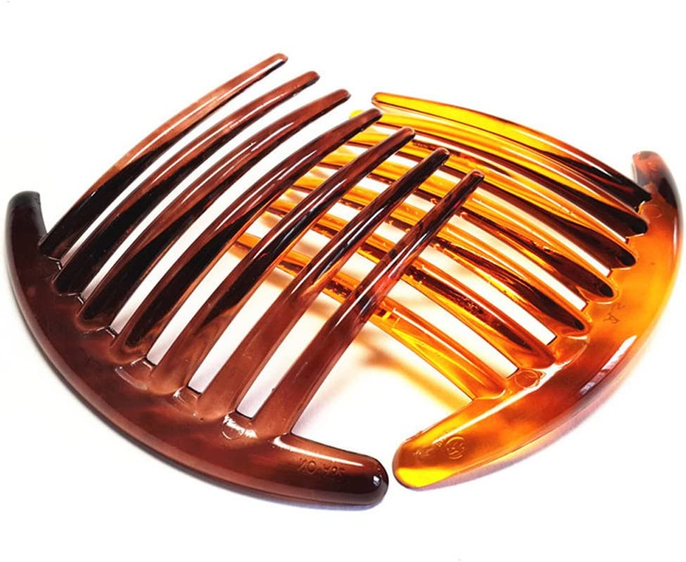 Women'S French Twist Combs Plastic Side Hair Comb with Seven Tooth - Set of 6 (3 Colors, Each 2Pcs) image number 3