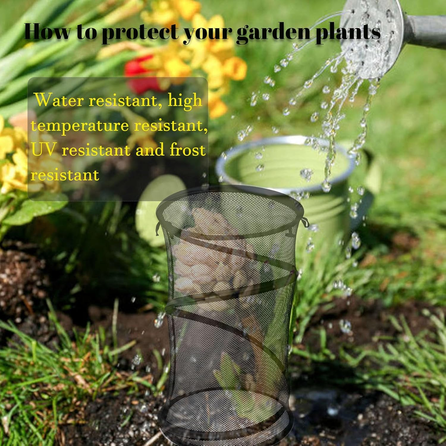 Pop-Up Plant Protectors Shield Plants from Rabbits, Kangaroos, Opossums, and Birds. the Uv-Protective, Frost-Resistant Mesh Is Suitable for Potted Plants and Vegetable Gardens. image number 1