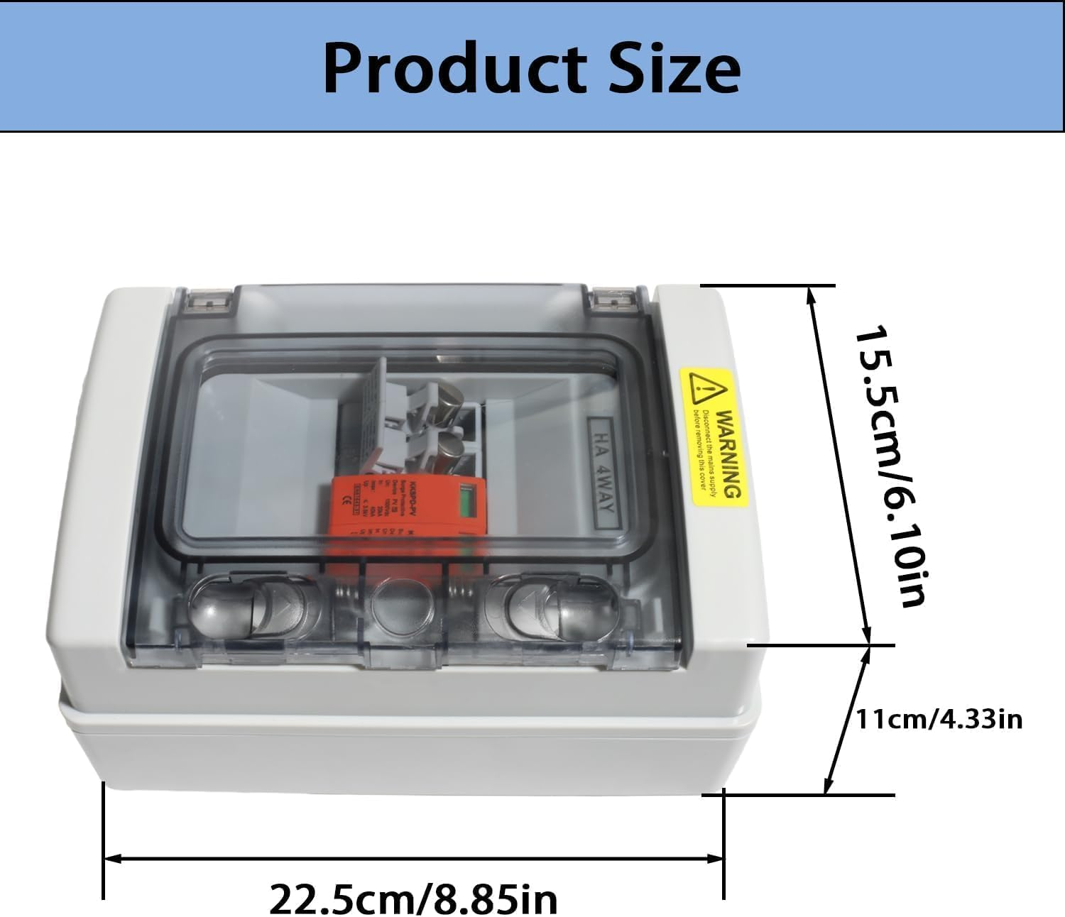 Aikoolwer Solar PV Combiner Box Surge Protector DC 1000V 32A Fuse Waterproof IP65 Photovoltaic Panel Outdoor