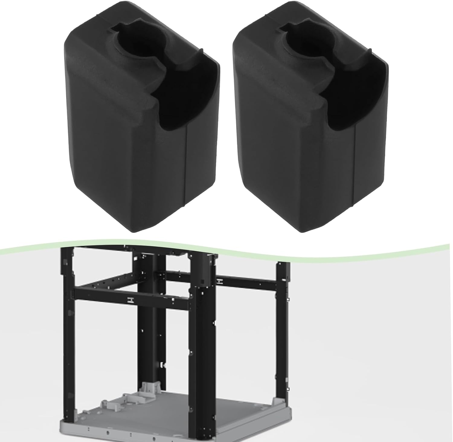 OTOTEC 4 Pieces 3D Printer Silicone Cover Socks 21.5 * 13.5 * 11.5Mm 3D Printer Accessories Compatible with Bambu Labs X1C P1P P1S X1 Black image number 1