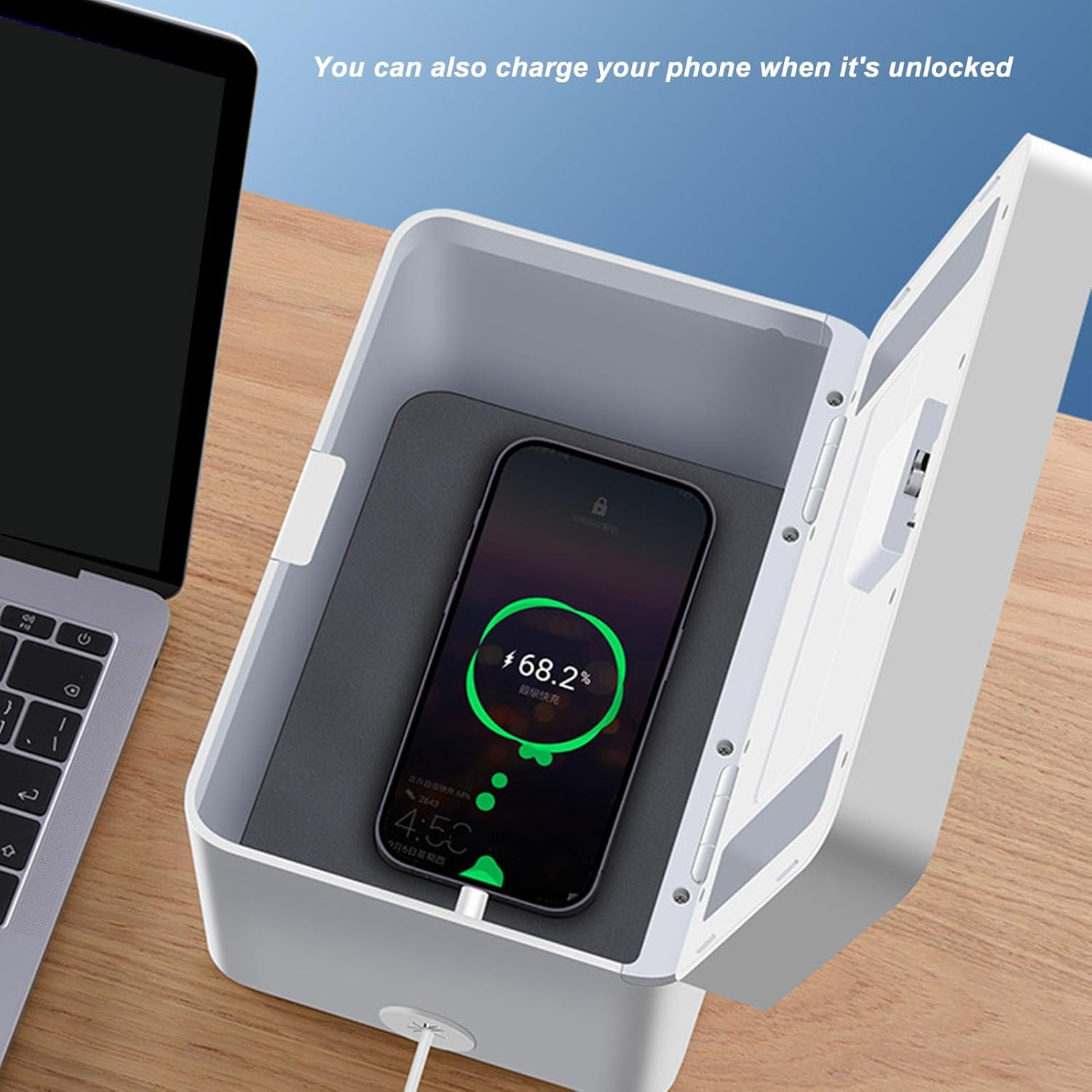 Metal Timed Lock Box with Timer - Self-Control Container, Child Lock, Time Release Jail Locker up to 365 Days for Phones/Snack/Alcohol (S) image number 6