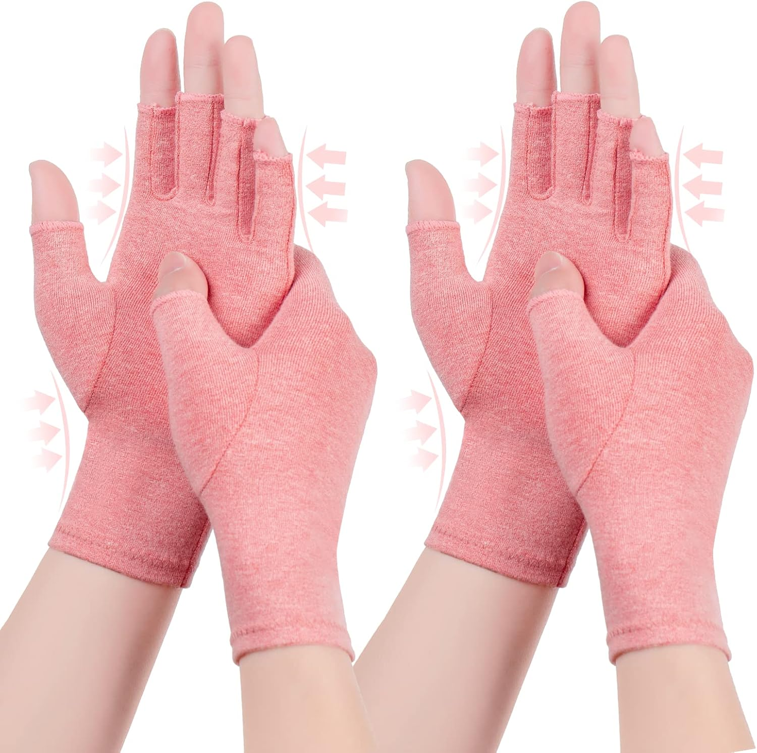 Arthritis Compression Gloves - 2 Pairs, Relieve Arthritis, Carpal Tunnel Pain, Warm & Moisture Absorbing image number 3
