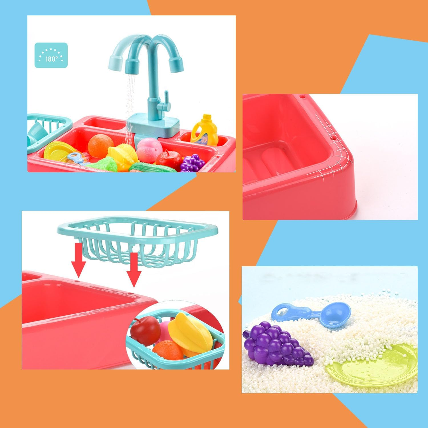 Shengsenfu Bird Bathtub Parrot Shower Box Bathing Tub Container Cage Accessory, Automatic Parrot/Bird Bath Tub with Faucet, Bird Automatic Bathtub for Small Medium Parakeet Cleaning Supplies (Green) - Green image number 5