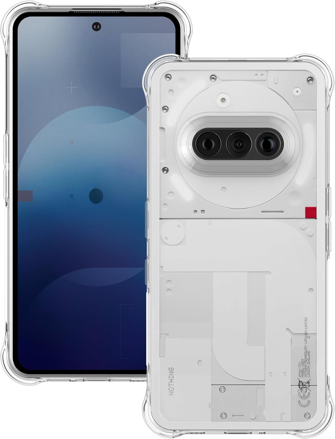 Foluu Crystal Clear Case for Nothing Phone (3A) - Slim Fit Scratch Resistant TPU Silicone Reinforced Corners Protective Cover for Nothing Phone (3A) 2025 image number 2