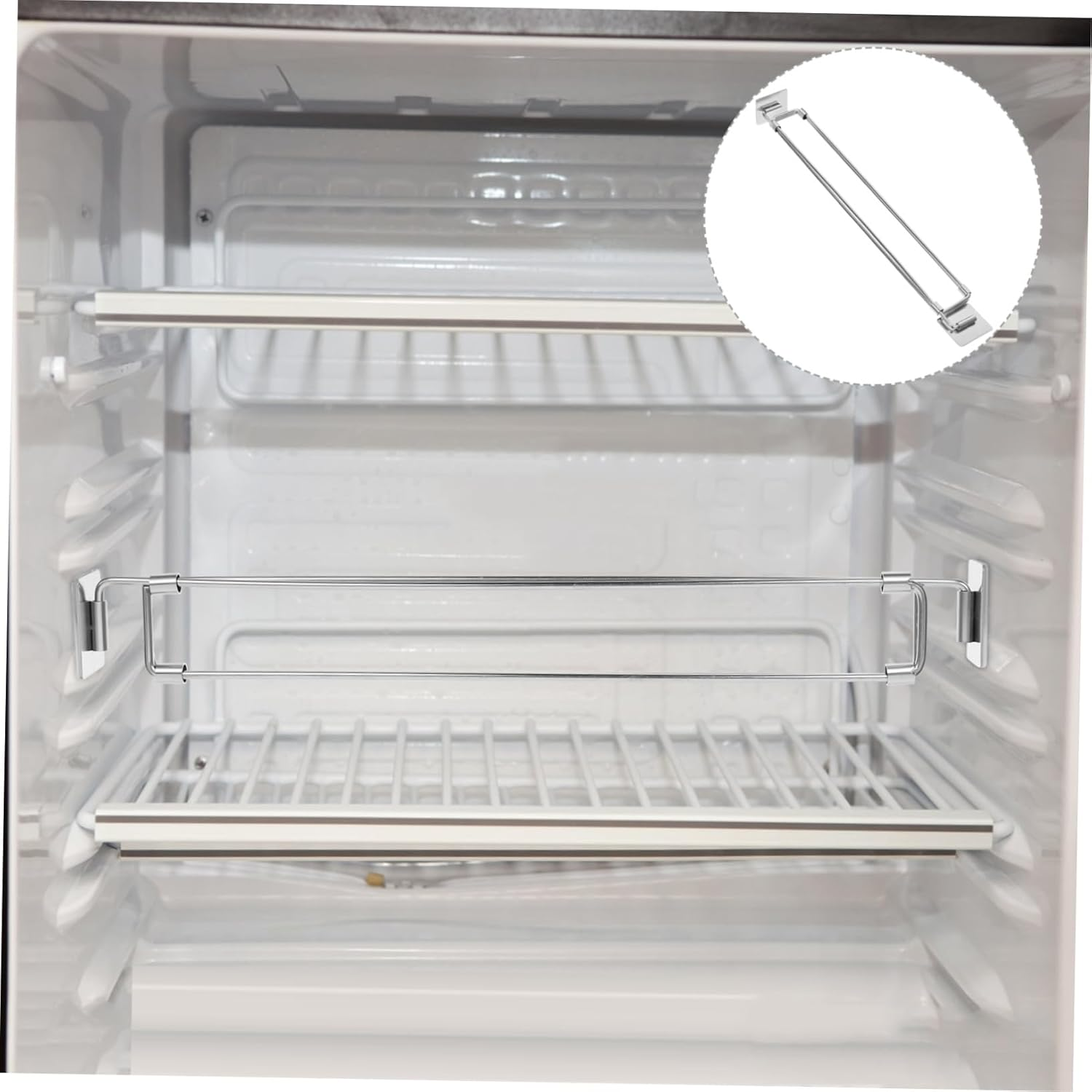 Kisangel Stainless Steel Rv Refrigerator Tension Rod Adjustable Fridge Bar with Anti-Slip Plate for Travel Trailers and Trailer Accessories inside the Rv image number 3