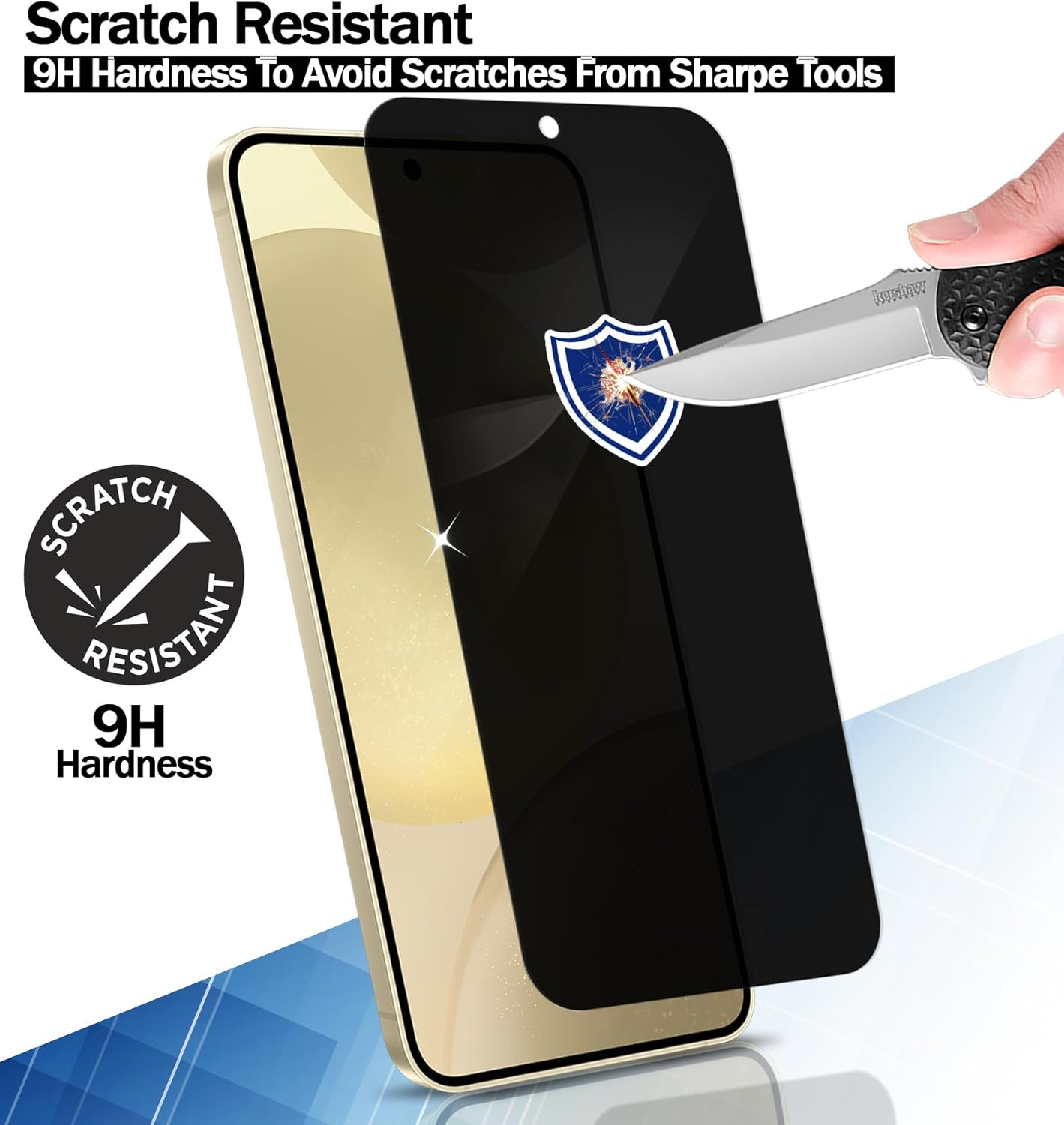 RKINC Screen Protector [3-Pack] for Google Pixel 10/10 Pro, 9/9 Pro, Privacy Tempered Glass Film Screen Protector, [Anti Spy][Anti-Scratch][Bubble-Free] image number 4