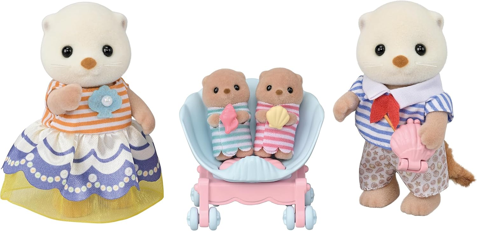 Sylvanian Families - La Famille Loutre De Mer - Set of 4 Figurines - Plongez Dans L'Univers De La Famille Sylvanian - Figurines Animaux Miniatures - Jouet Enfant 3 Ans Et + - 5803 image number 5