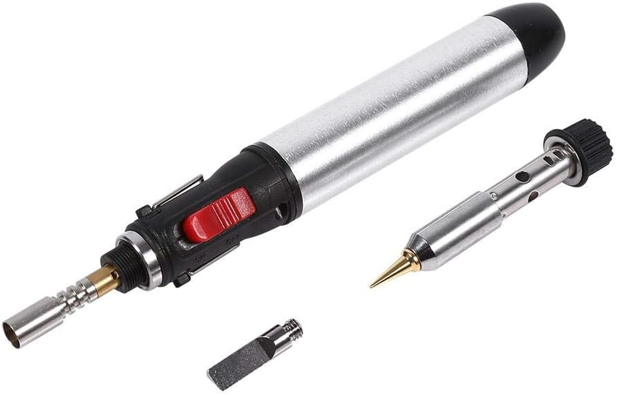 Pen Type Gas Soldering Iron, 4 in 1 Cordless Butane Gas Soldering Iron Kit Temperature Adjustable Welding Torches Tool, Soldering Tools image number 1