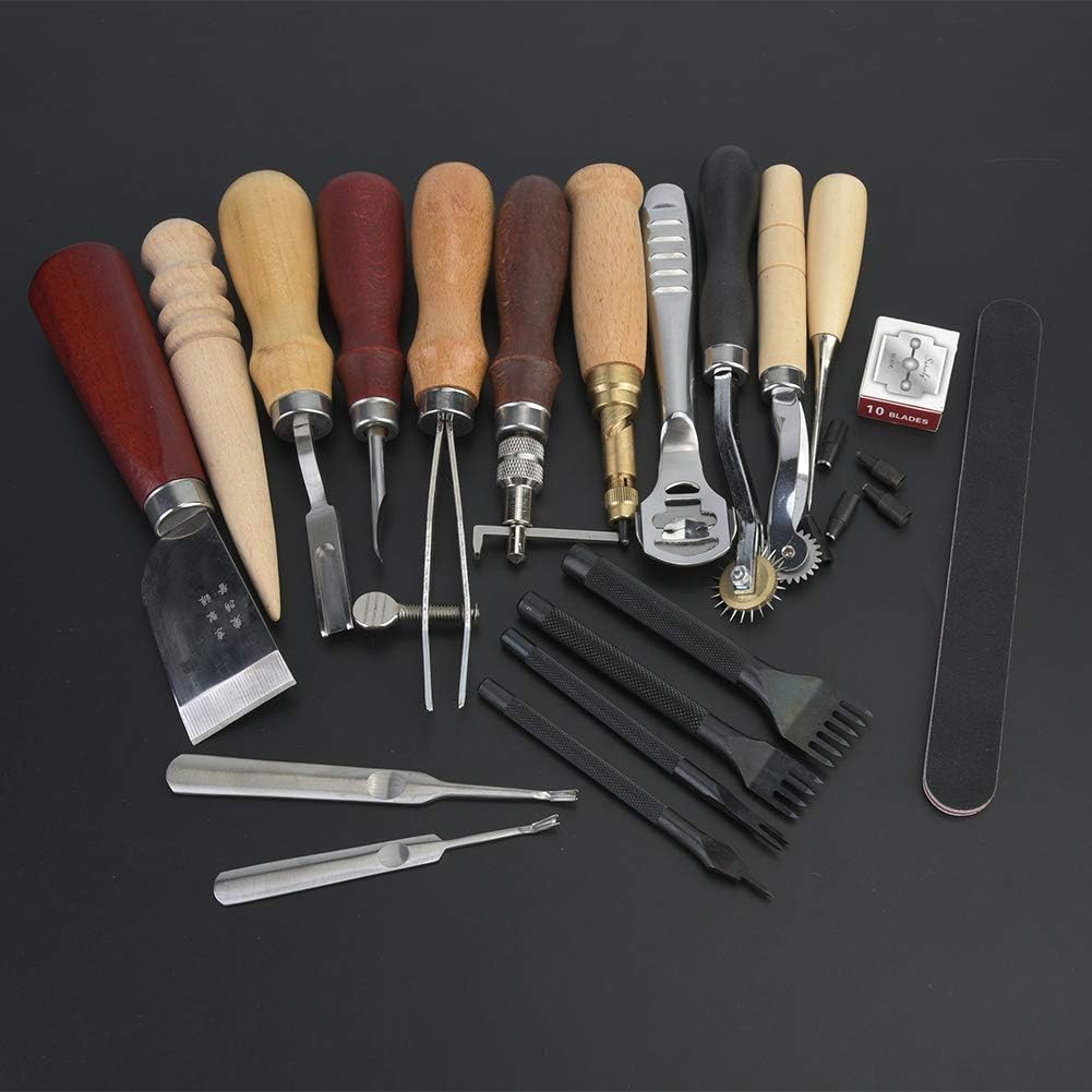 Leather Tool, Leather Hand Tools, 19Pcs/Set for Leathercraft image number 6