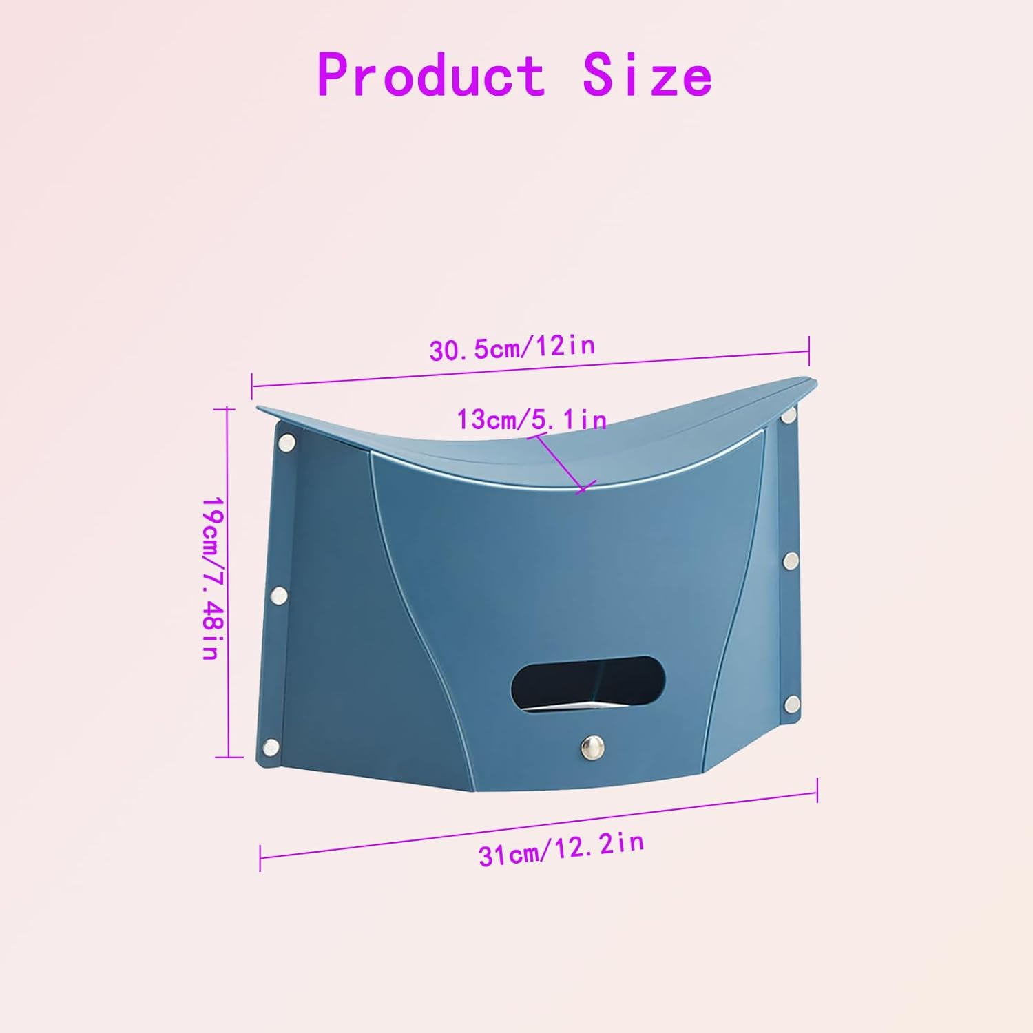 Ultralight Folding Portable Camping and Hiking Stool - Lightweight Collapsible Mini Travel Chair for Outdoor, BBQ, and Subway Gatherings - Compact Blue Design image number 4