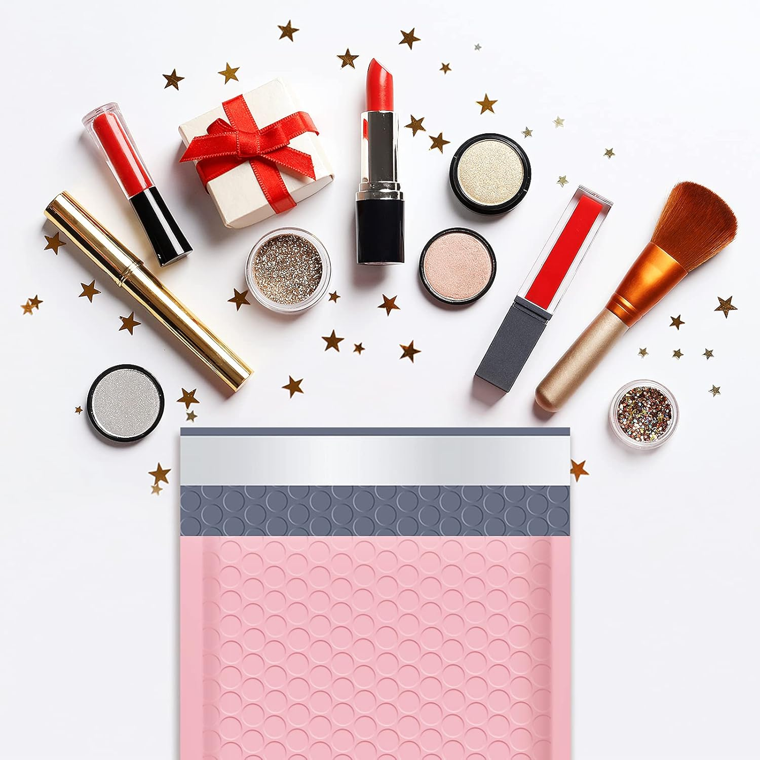 UCGOU 6X10" Light Pink Bubble Mailers Padded Envelopes Shipping Bags 25Pcs