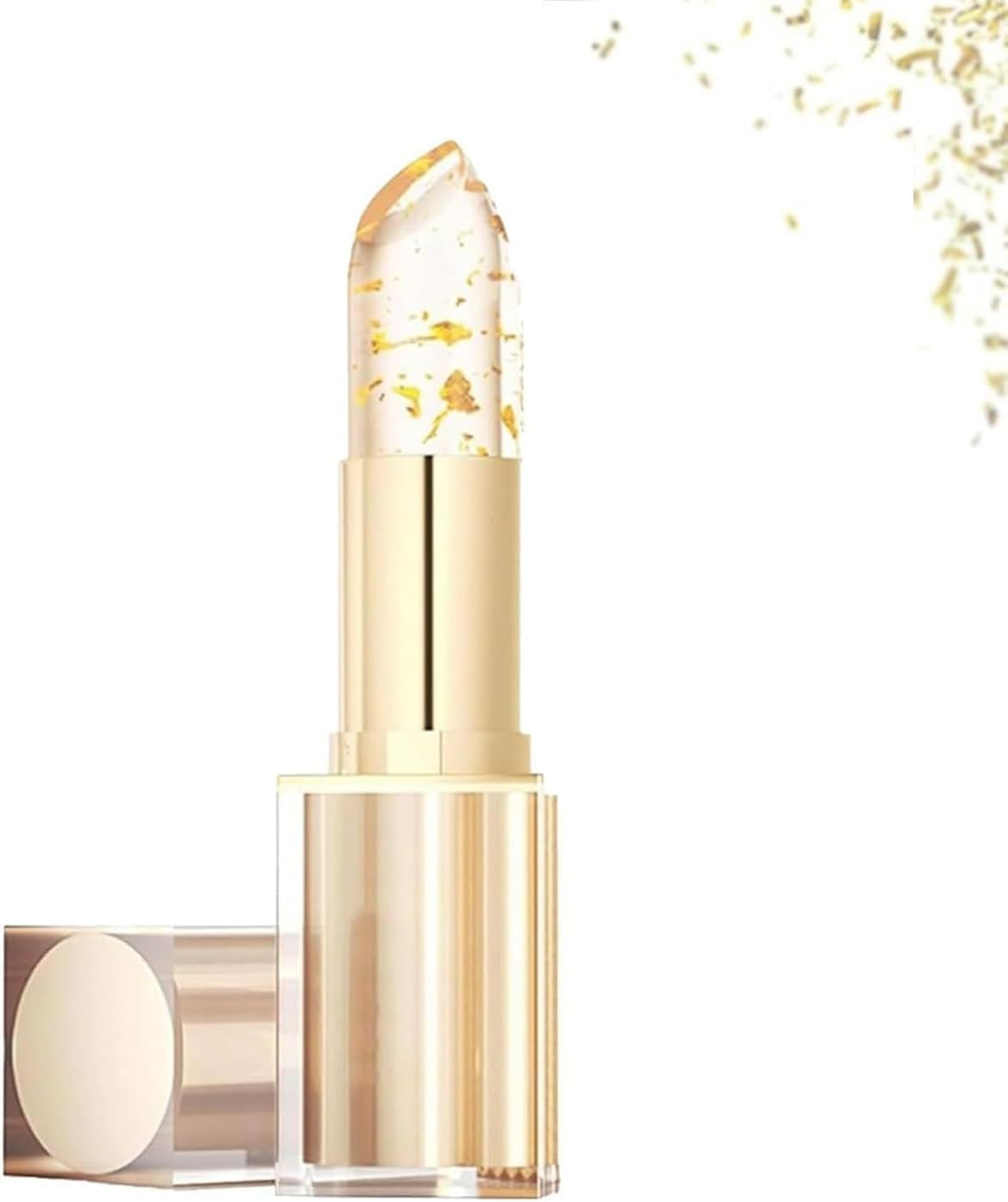 Transferproof Color Changing Lipstick, Color Changing Lipstick Gold Foil for Women, Bimolia Lipstick Transparente Long Lasting 24 Hours Tinted Moisturizing Glossy Shine Lip Gloss (1PCS)