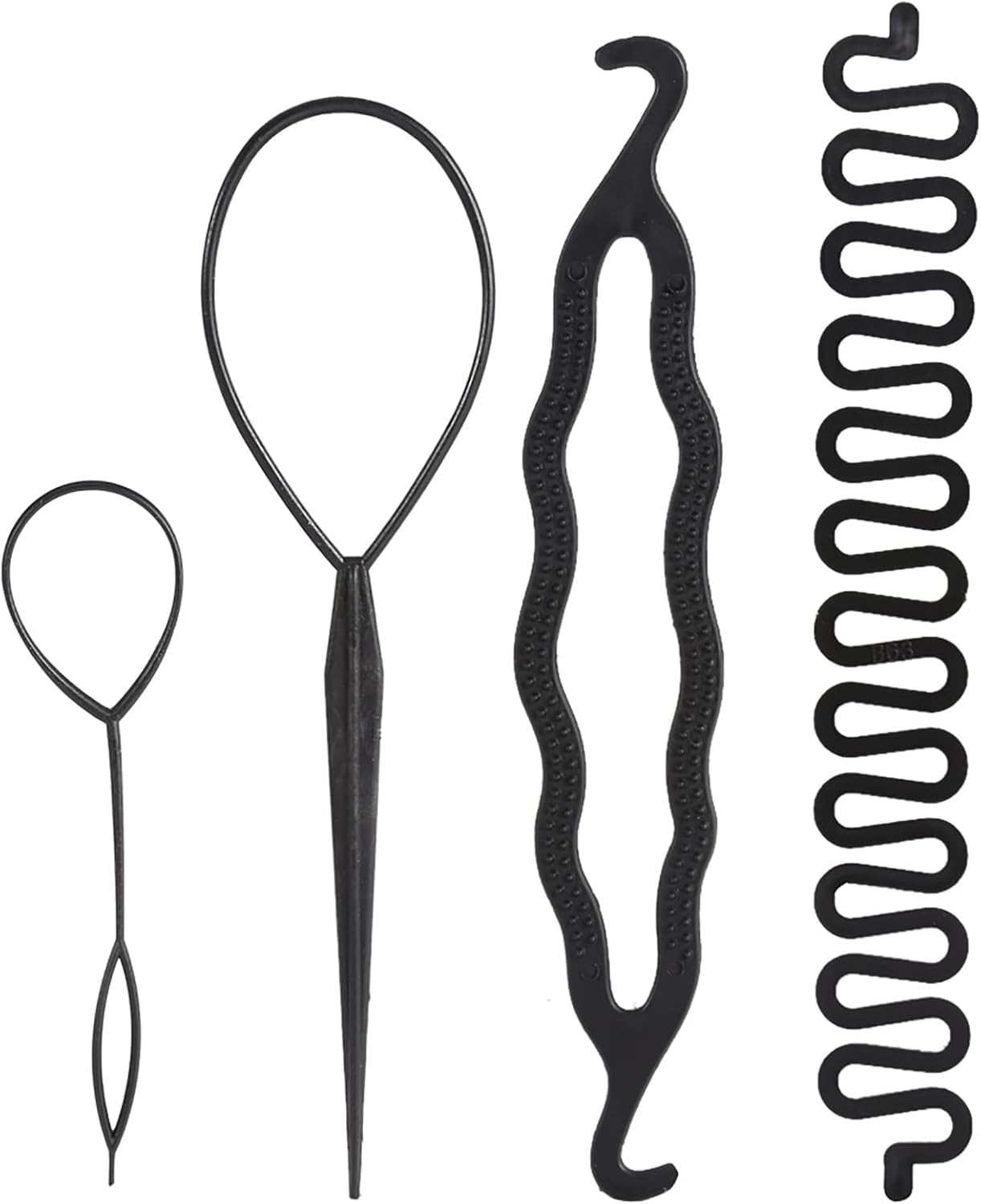 4 Pieces Styling Accessories Set - French Hair Clips, Braiding Stick for Hairstyling image number 1
