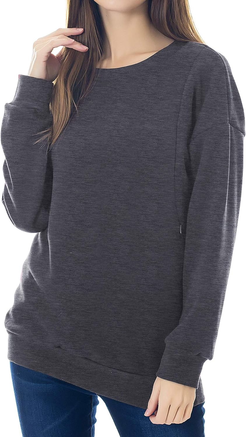 Smallshow Pflege Sweatshirt Langarm T-Shirt Bluse Stillen Pullover Tops Stillshirt