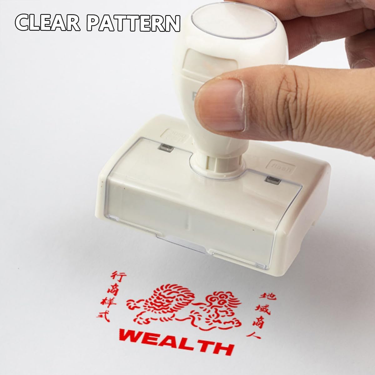 Custom Stamp,Multiple Sizes Custom Logo Stamp - Upload Your Own Image,Personalized Self-Inking Rubber Stamp - Use for Address Stamp,Teacher Stamps for Classroom -Easy Grading (30X50Mm) image number 5