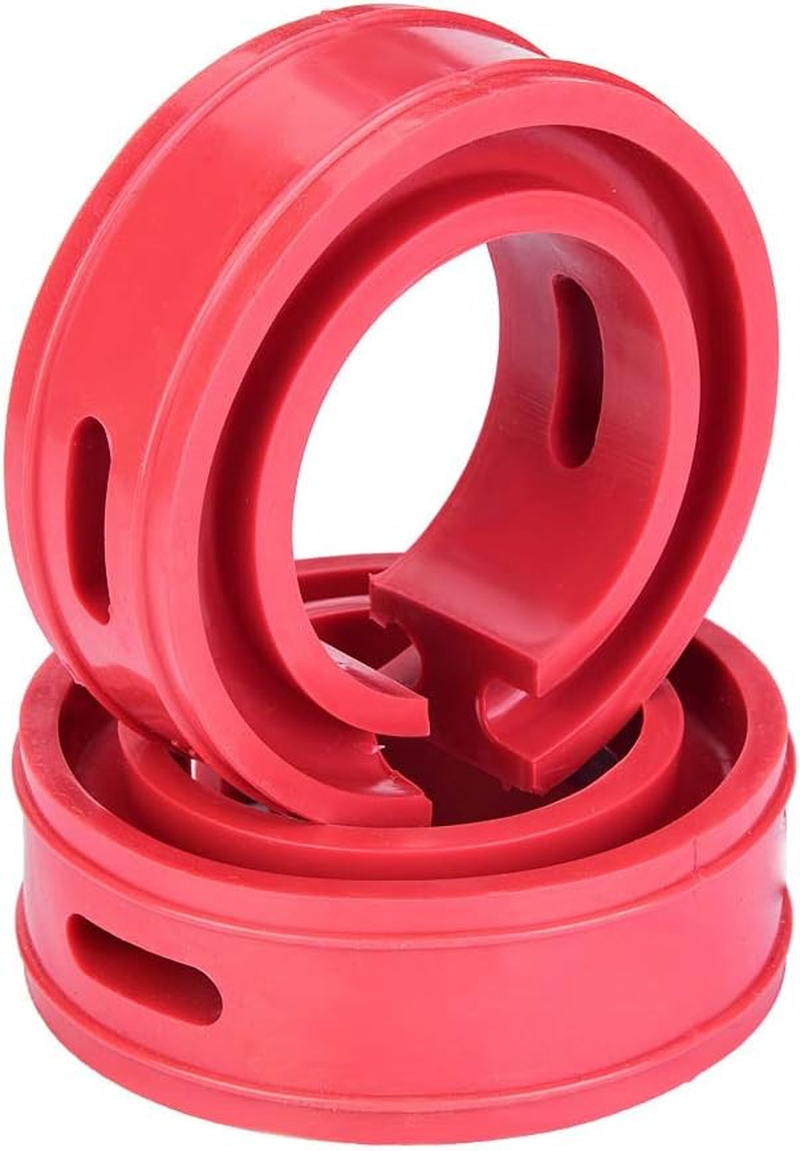Car Buffers Shock Absorber, Universal Auto Coil Spring Buffer Bumper Cushion TPE Type Automotive Suspension Shocks Absorbers Power Retainer Goods Cushion for Absorber System Red 2Pcs image number 1
