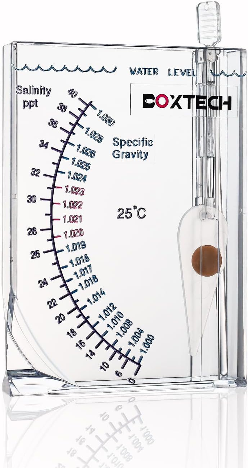 Boxtech Aquarium Marine Test, Sea Saltwater Hydrometer, Reef Ocean Hydrometer Salinity Meter for Pool Aquarium Water Salinity Specific Gravity Test image number 2