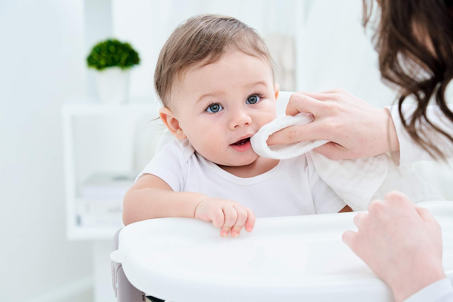 Muslin Burp Cloths for Baby Drooling - Extra Large 20X10 Inch, 6 Layers 100% Cotton, Super Soft & Absorbent - Multipurpose for Feeding, Burping, Gentle on Skin (White, 6 Count) image number 6