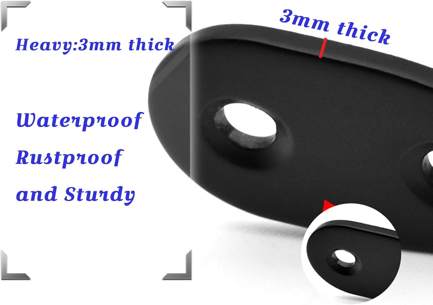 Ymaiss 10Packs Stainless Steel Hooks for Hanging, Heavy Duty Wall Hooks, Coat Hooks, Single Robe Hook, Bathroom Towel Hooks, Key Hooks for Bathroom, Kitchen,Etc(Black L Shaped Small 3Mm Thickness) image number 4