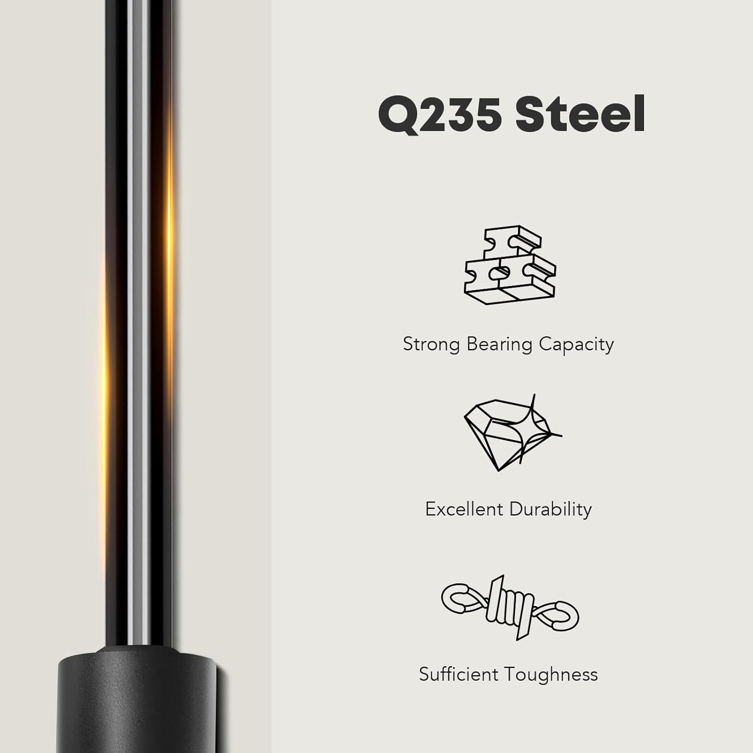 Set of 2 Rear Tailgate Hatch Lift Support Struts Gas Shock Spring Replacement for 2012-2018 Ford Focus image number 6