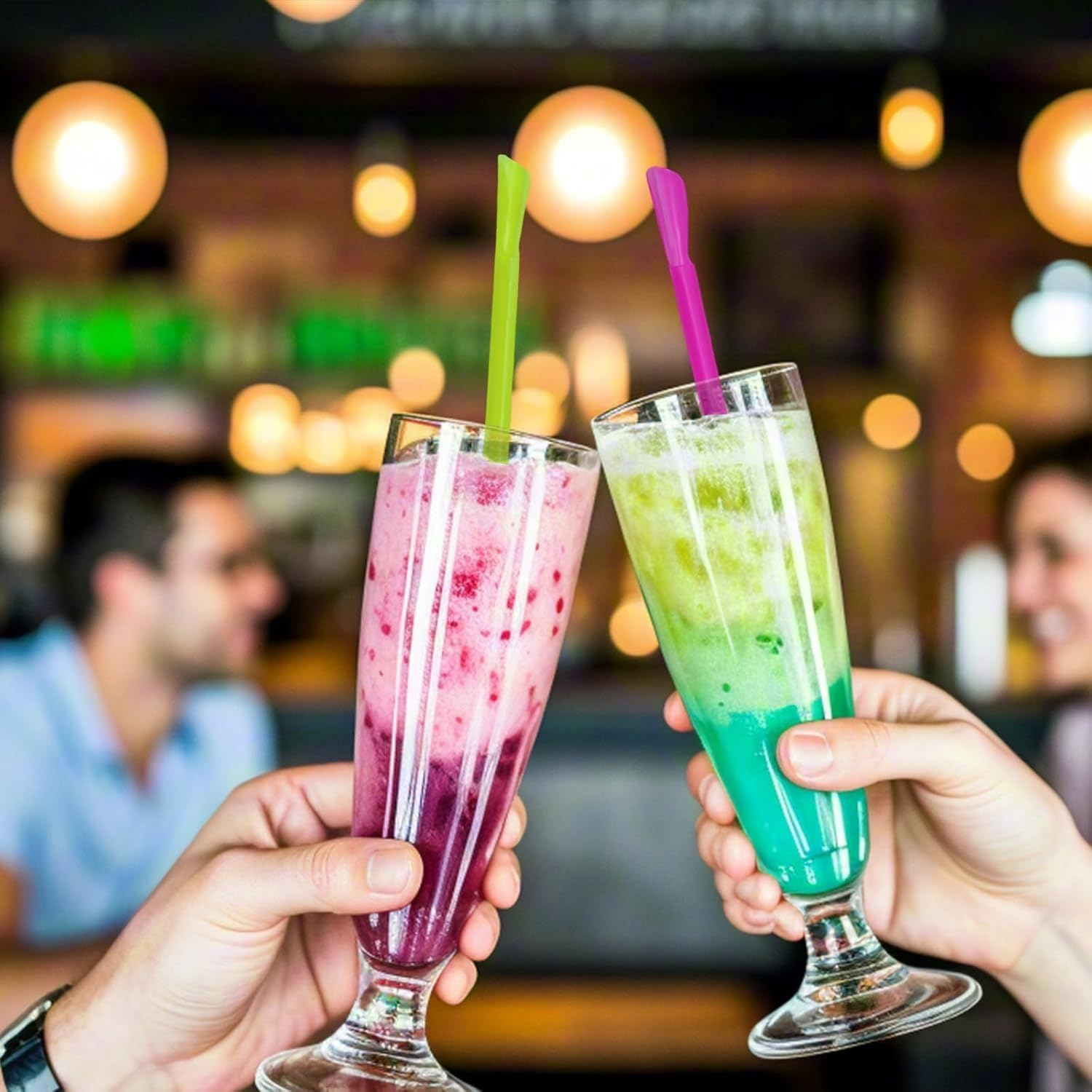 Spoon Straws，Fluorescent Color ，200PCS image number 2