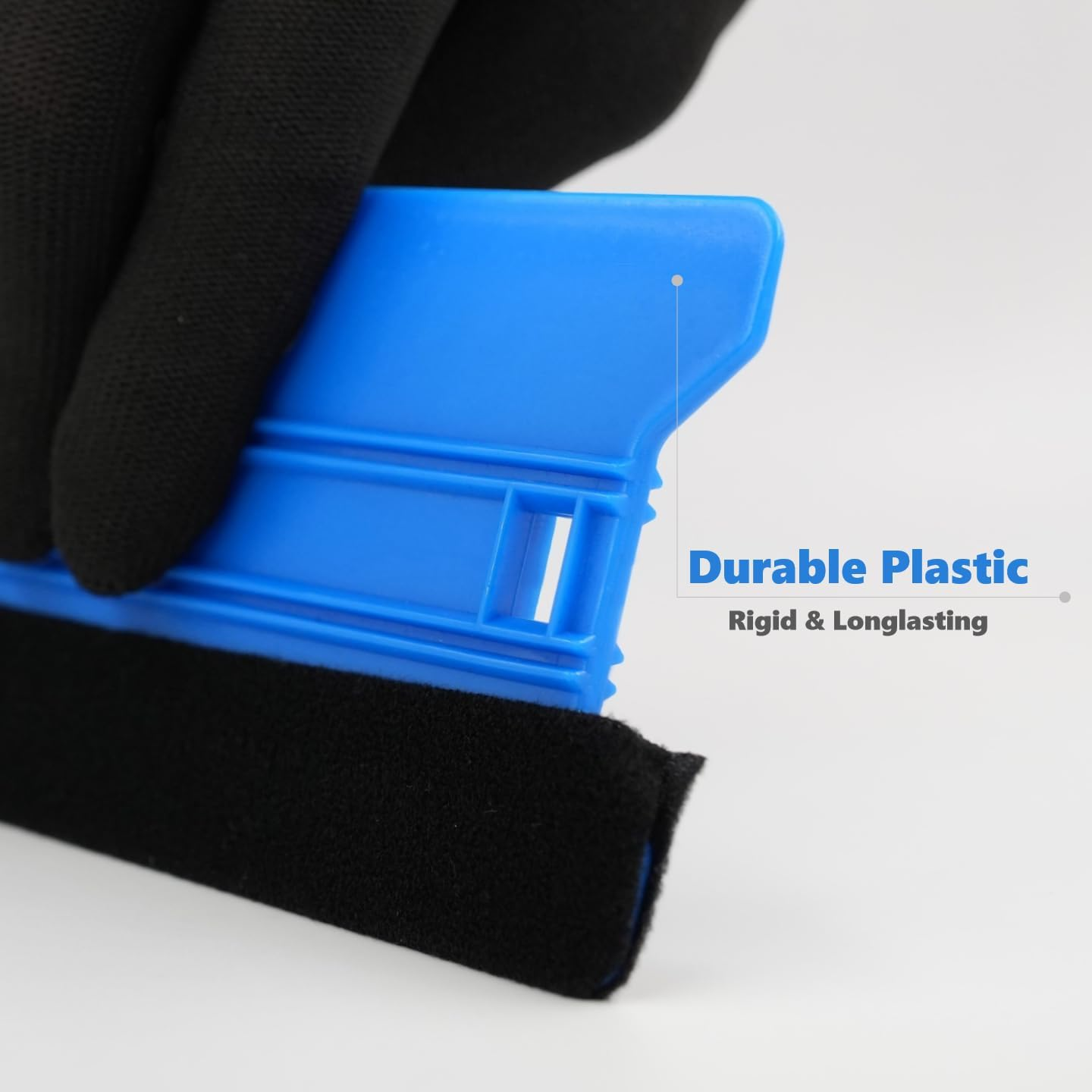 Carsleek Vinyl Wrap Long Squeegee, Microfiber Felt Edge, Window Tinting, Sign Sticker Application, Car Decal, Scratch-Free on Film and Wallpaper, Protect Painted, 3Pcs, 21 * 7.5Cm, Black, Blue, Green image number 5