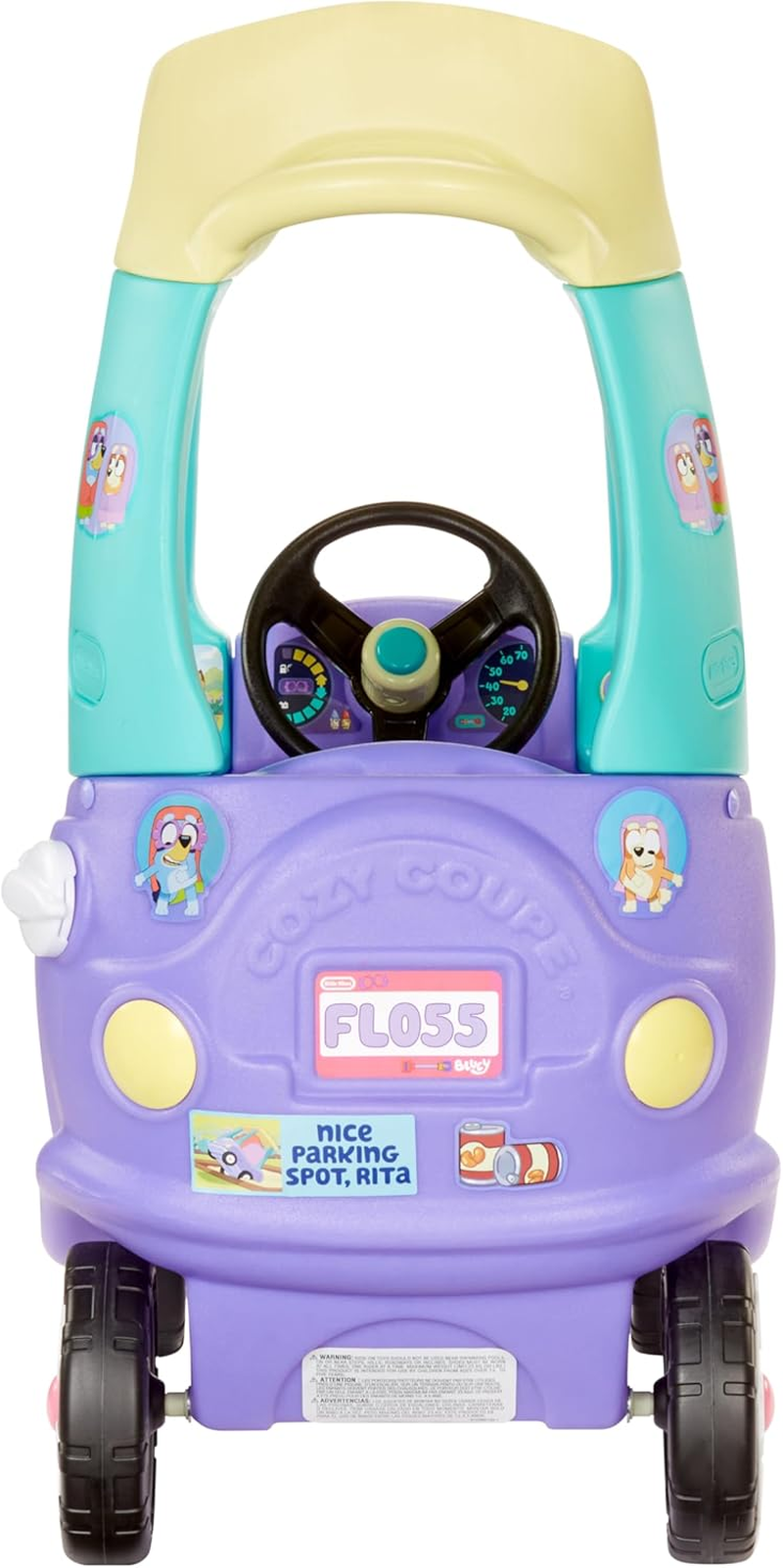 Little Tikes Bluey Grannies Car Coupe - Comes with 2 Accessories, Bluey Foot-To-Floor Ride-On, for Boys and Girls Ages 1-5 Years