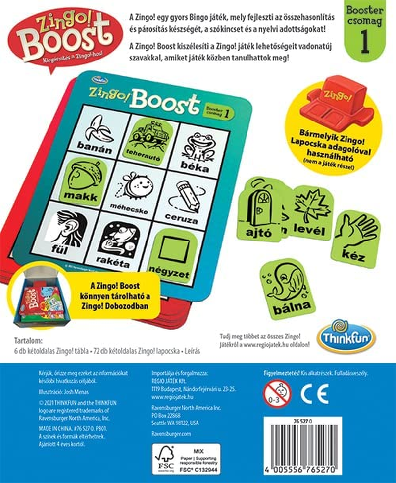 Thinkfun Zingo! Booster Pack &ndash; Expansion Card Set for Zingo! Bingo Game, Sight Word & Vocabulary Learning, Family Board Game Add-On, Age 3 Years+ image number 2