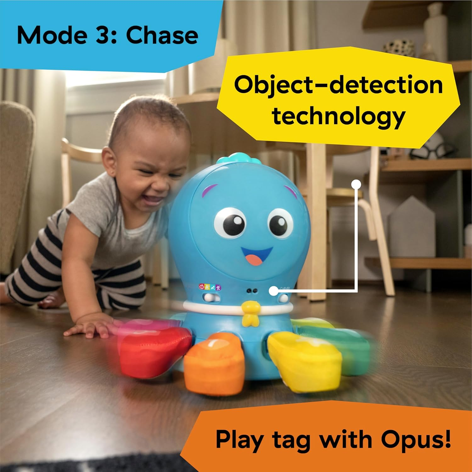 Baby Einstein Ocean Explorers Go Opus Go 4-In-1 Crawl & Chase Activity Learning Toy, Music and Lights, Ages 3 Months to 5 Years image number 3