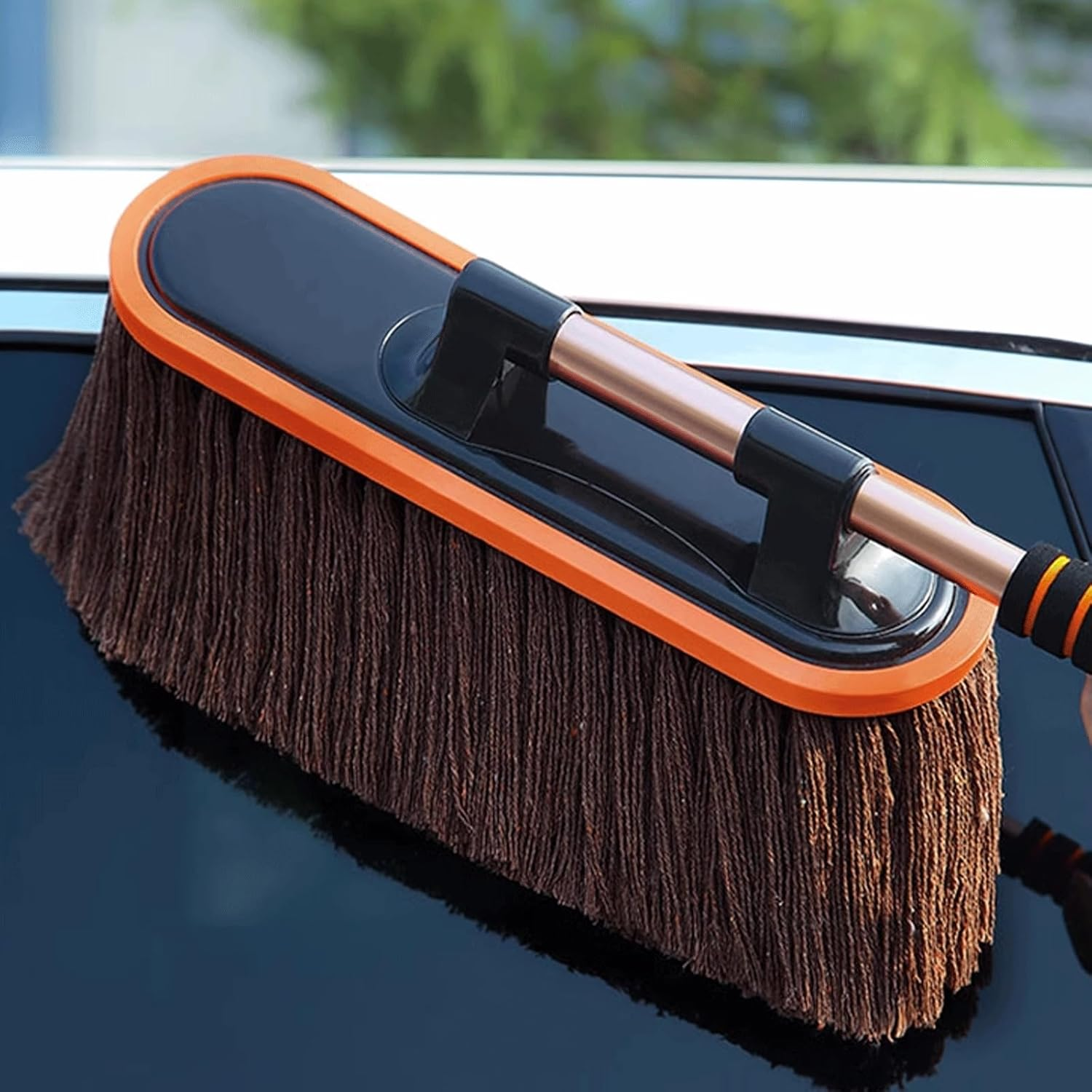 Cleaning Brush Set Car Mop Car Wash Special Tool Car Duster Sweeping Brush with Telescopic Pole Car Cleaning Wax Brush for Car Surface image number 1