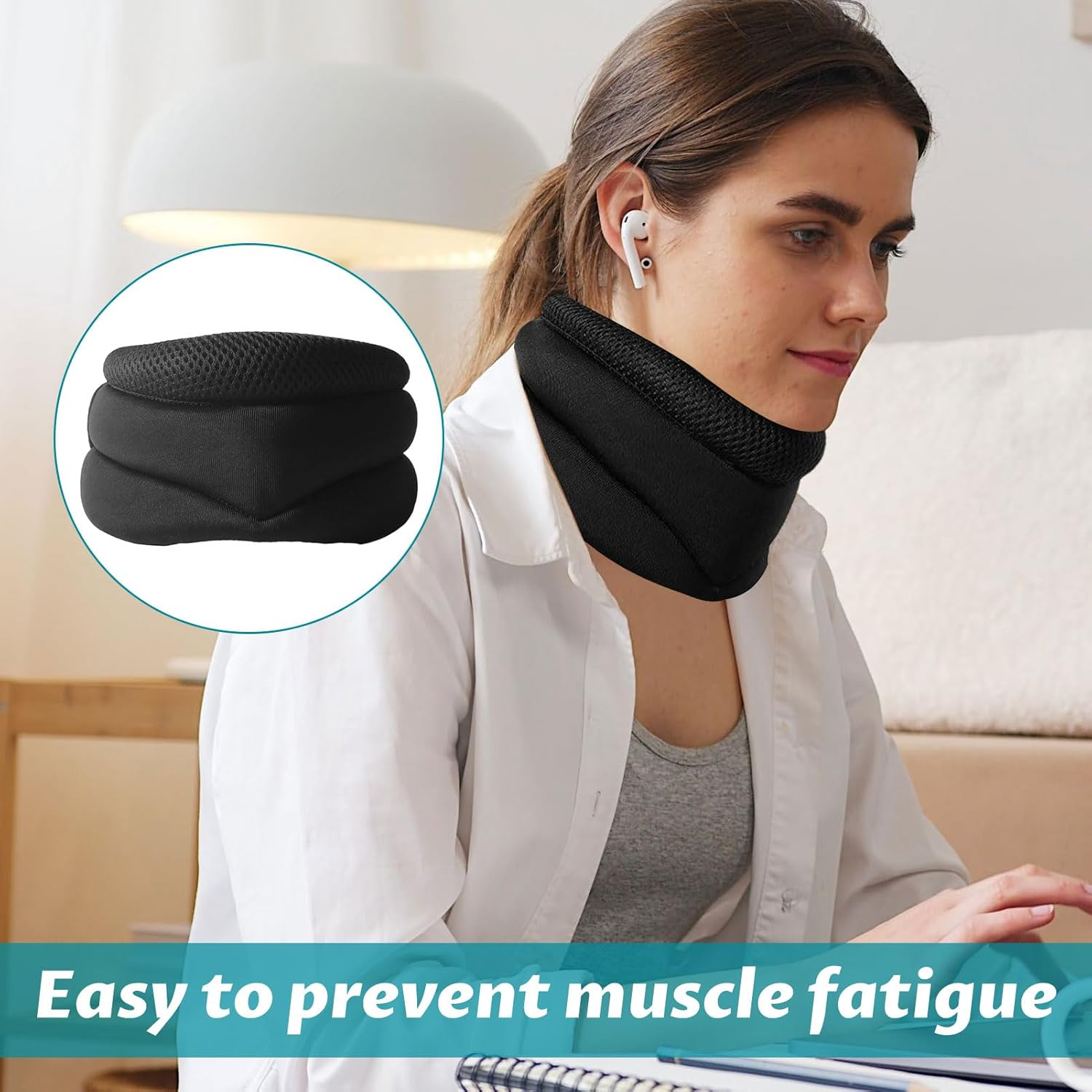 Neck Support for Snoring, Snoring Neck Brace, Neck Braces & Collars, Adjustable Antisnoring Neck-Pillow Support Brace for Sleeping, Pain Relief, Relieves Pressure in Spine image number 3