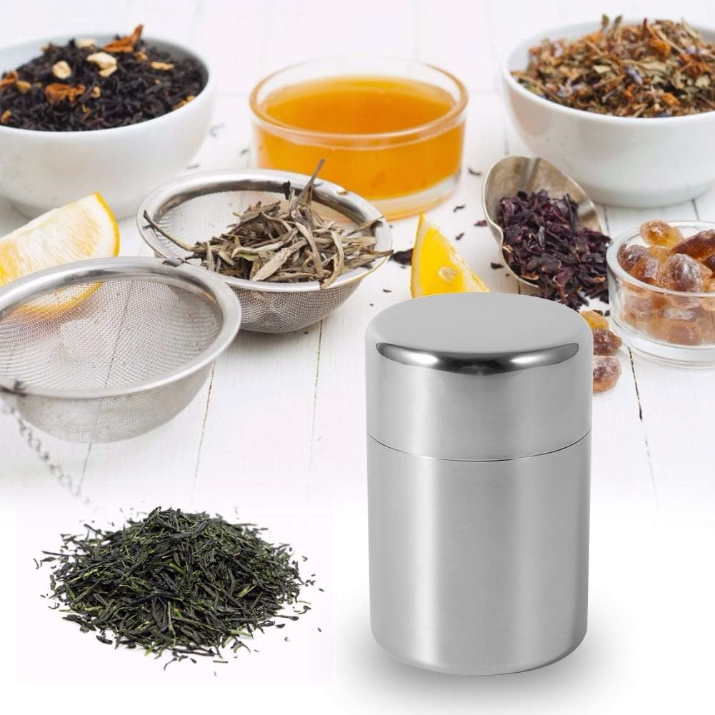 Stainless Steel Tea Tins, for Coffee and Loose Tea Storage, Sugar, Flour, Nuts, Seeds, Herbs(S) image number 2