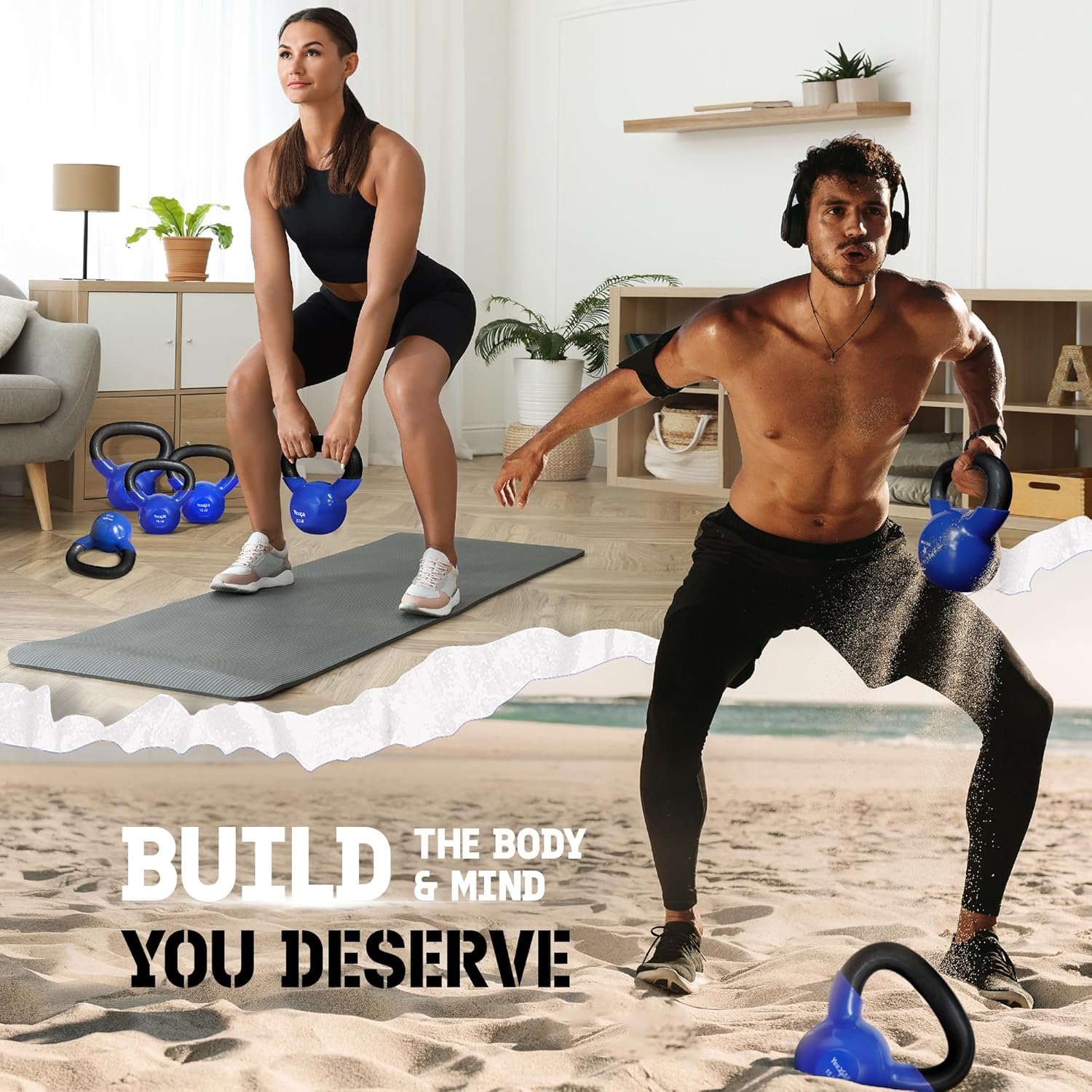 Kettlebell &ndash; PVC &ndash; 4KG image number 2