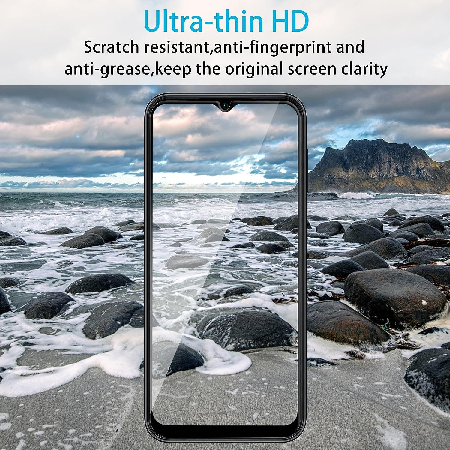 Didisky Case for Samsung Galaxy A14 4G/5G with 3 Pack Tempered Glass Protector,Soft Silicone Transparent TPU [Cover+Tempered Glass] 9H HD Hardness, Screen Protector image number 3