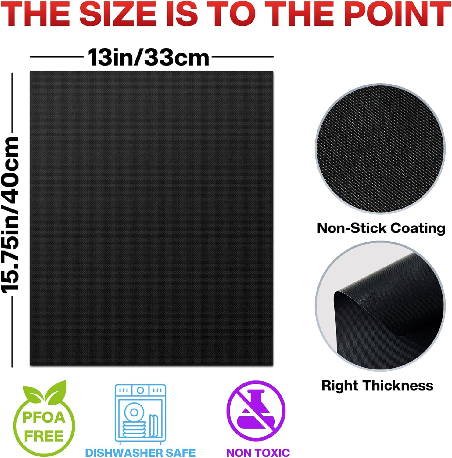 Grill Mats for Outdoor Grill, (10 Pcs) Non Stick BBQ Grill Mat Grilling Mat, BBQ Grilling Accessories, Heavy Duty, Reusable and Easy to Clean, Grill Sheets for Gas Charcoal and Electric BBQ