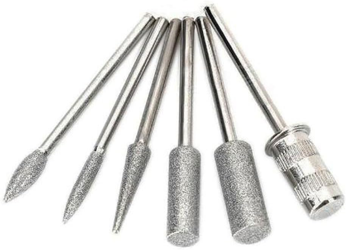 ZXUY 6Pc Nail Drill Bits for Machine Replacement 3/32" Shank Size Acrylic Art image number 6