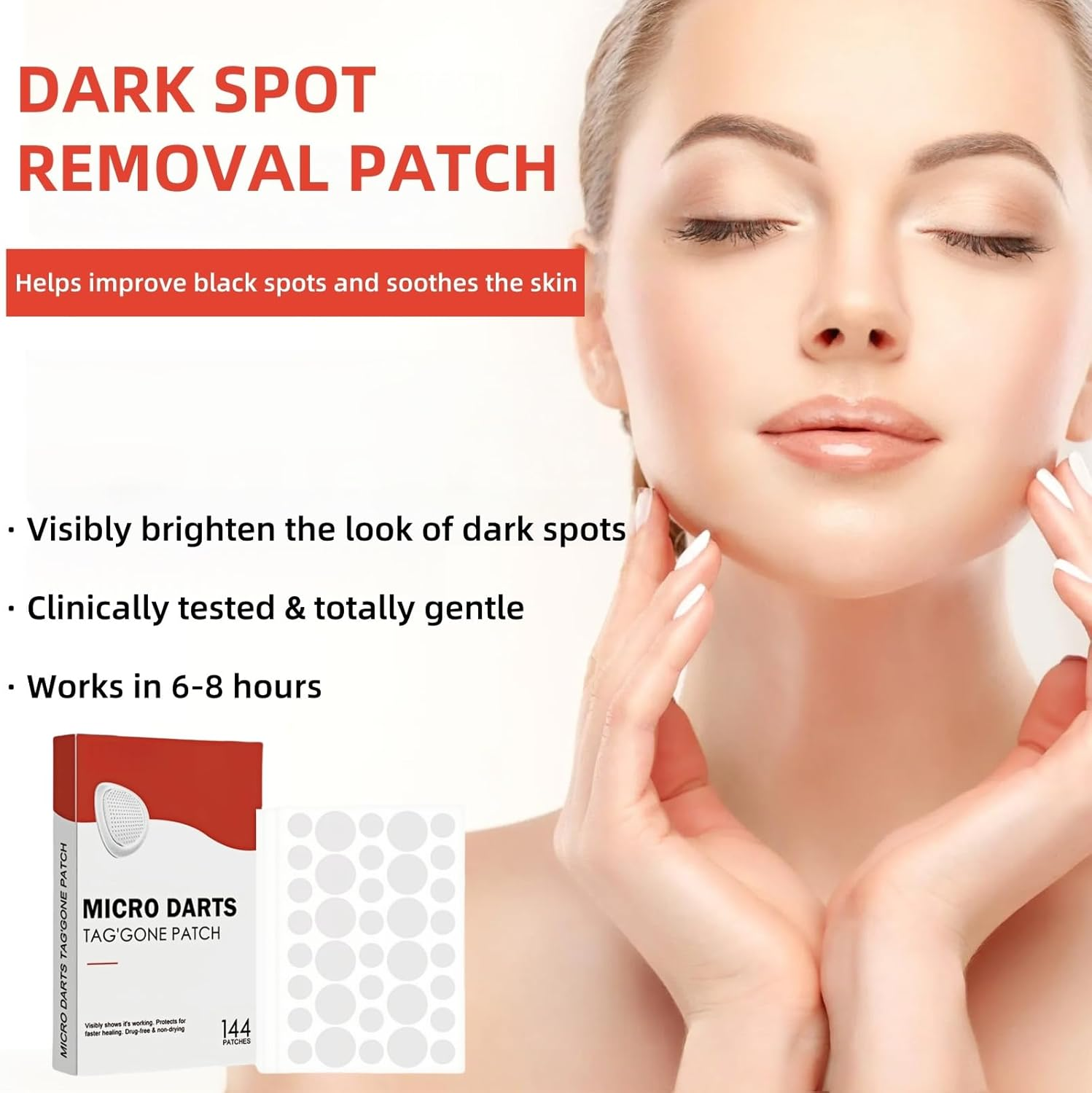 2*144 Pcspro Micro-Darts Tag-Gone Patch,Professional Micro-Dart Pimple Patches,Skin Tag Removal Patch for All Skin Types,Micro-Needle Patches,Skin Tag Remover Patches,Pimple Patches Micro-Needle image number 5