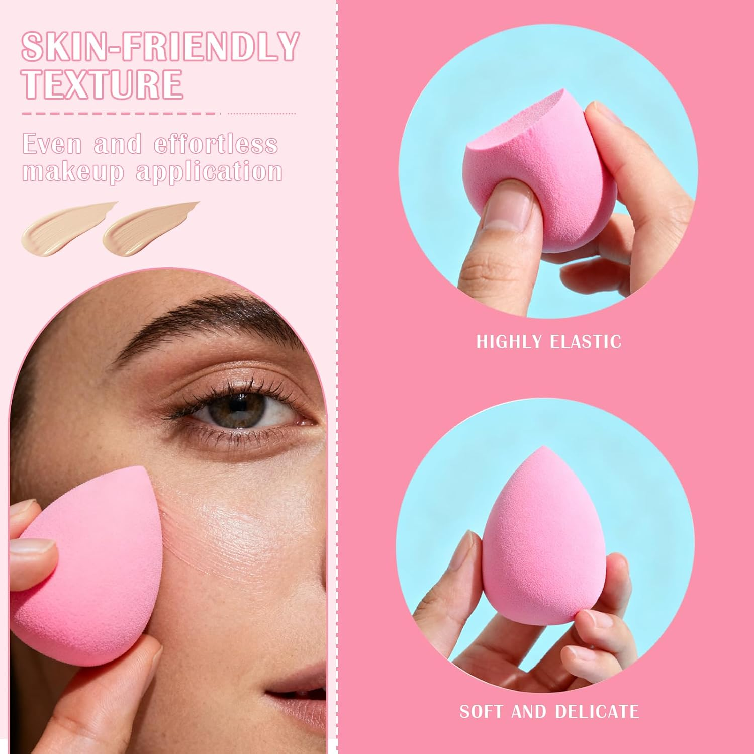 9-Piece Makeup Tool Set &ndash; Foundation Brush, Concealer Brush, and Beauty Blender for All-In-One Full-Face Base Makeup. image number 2