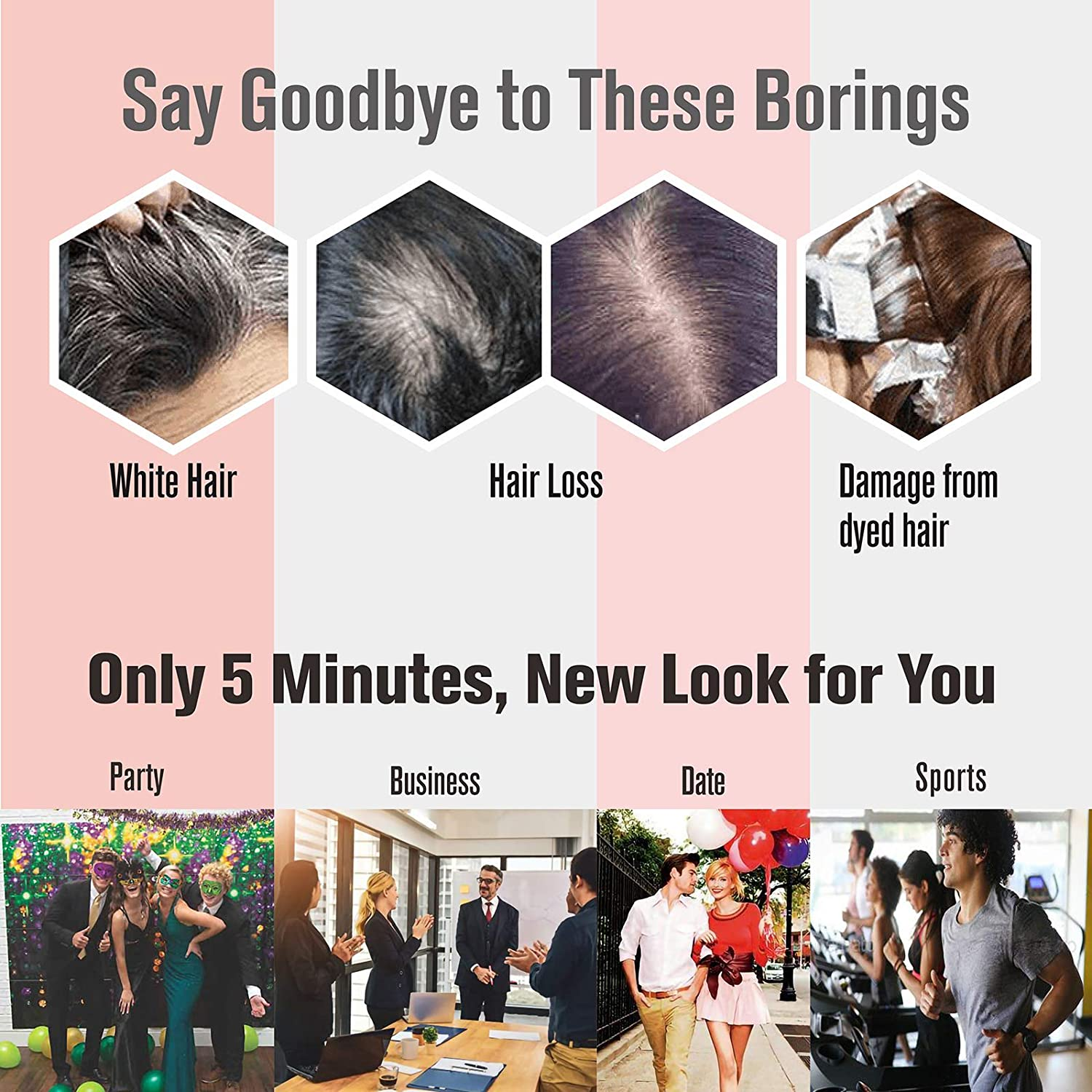 Stfantasy Mens Platinum Blonde Wig Long Curly Wigs for Men Mid Length Middle Part Synthetic Hair for Man Male Cosplay Winter Soldier Costume&hellip; (Blonde) - Black image number 5