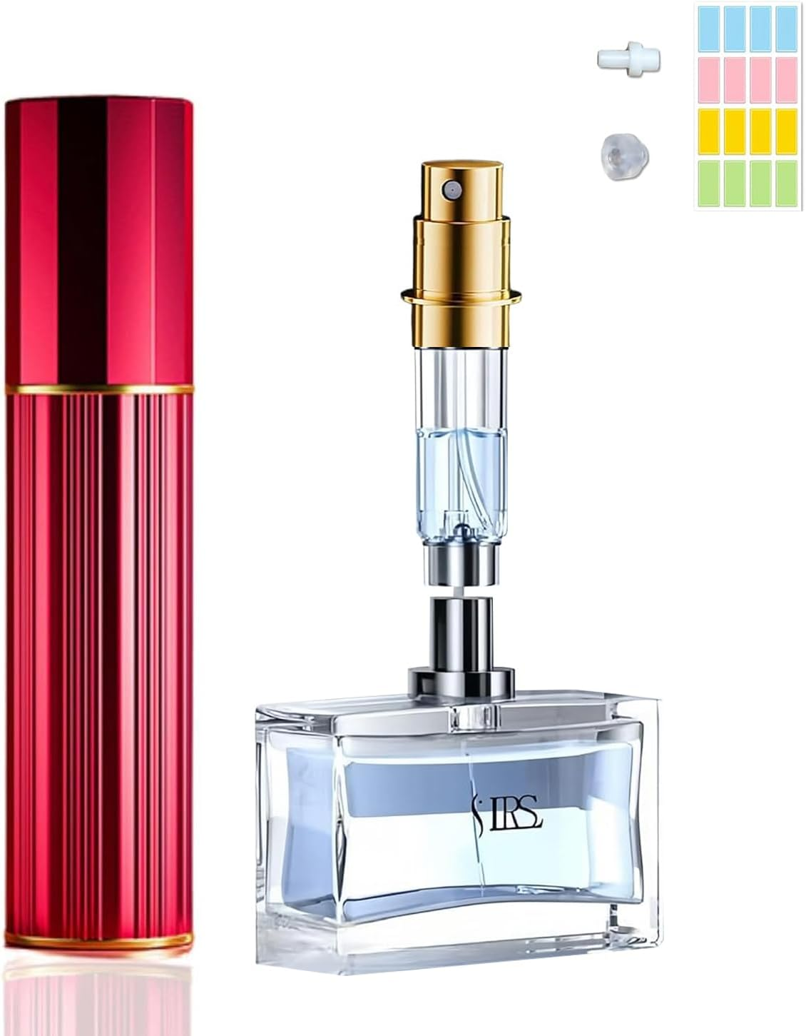 Travelofo Perfume Atomiser Travel Bottle, 10ML Refillable Spray Bottle Easy to Refill Empty Atomiser for Purse, Handbag, Pocket and Luggage (Red) - Black 2 image number 5