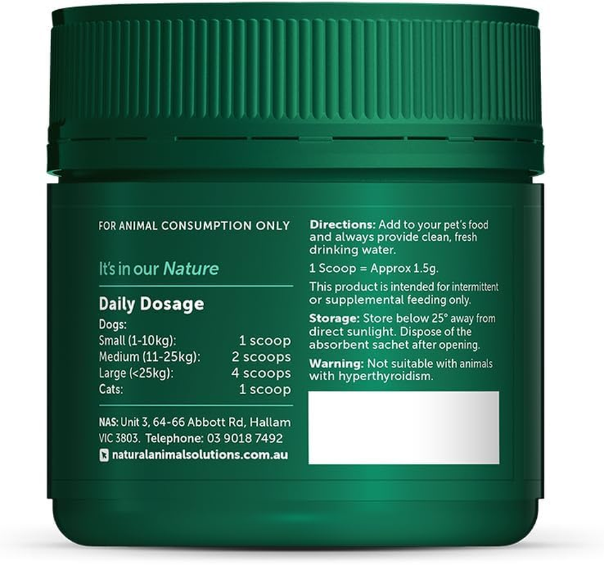 Natural Animal Solutions Dental Powder 80G &ndash; Natural Oral Supplement for Dogs & Cats, Freshens Breath, Reduces Plaque & Tartar image number 3