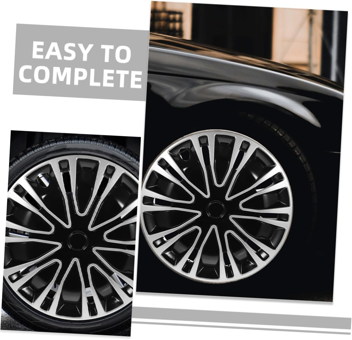 TIDTALEO 2Pcs Wheel Hub Decorative Automotive Easy Installation Protective Rim Cover for Car Prevents Debris Entry Fit for Various Vehicles image number 4