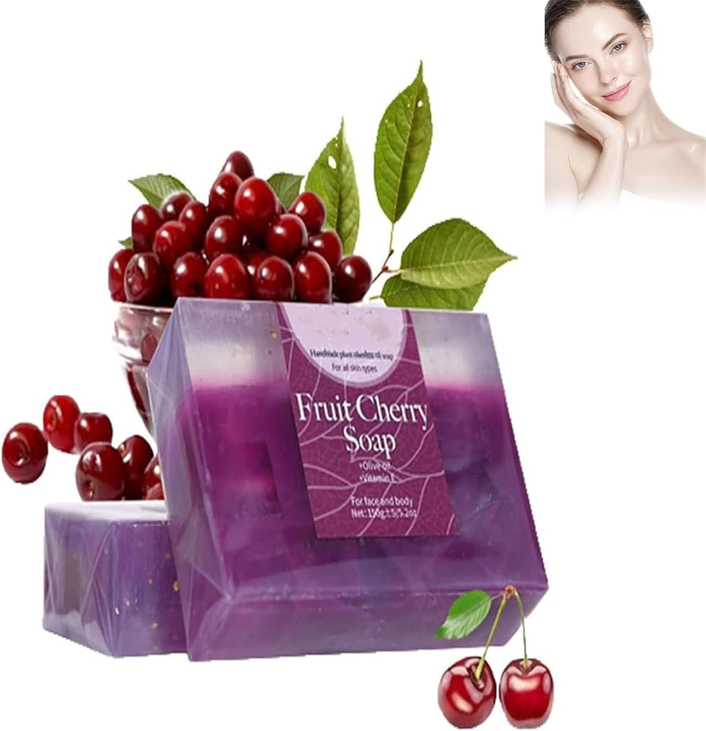 Organic Face Soap,Moisturizing Soap for Body & Face Brighten Skin Colour,All Natural Soap Bar,Suitable for All Skin Types