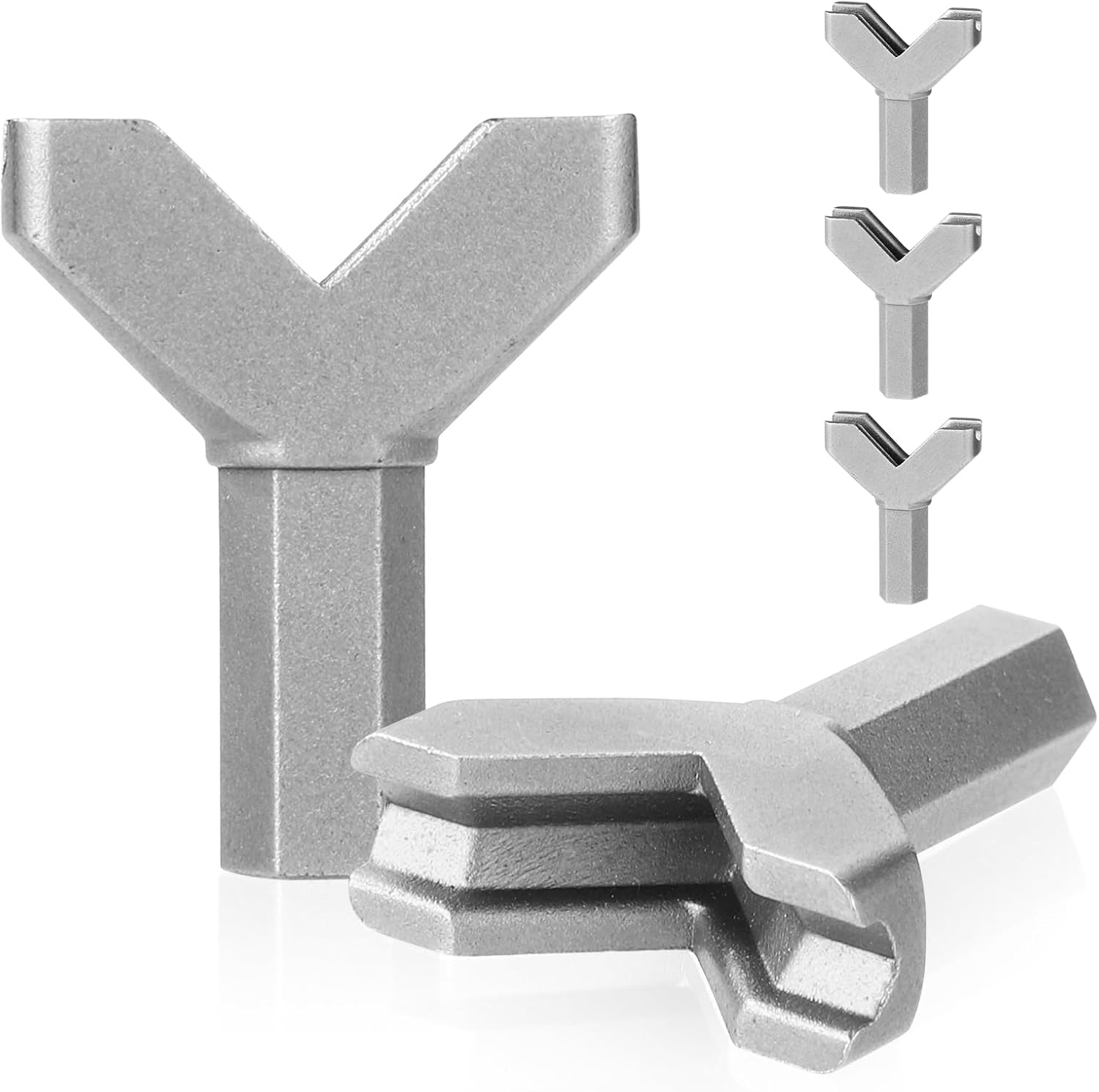 3 Pcs Hook Driver Y Shape, Carbon Steel Wing Nut Driver Practical Slotted Wing Nut Drill Y-Head Hook Driver for Wall and Ceiling Hook Screw Installation image number 2