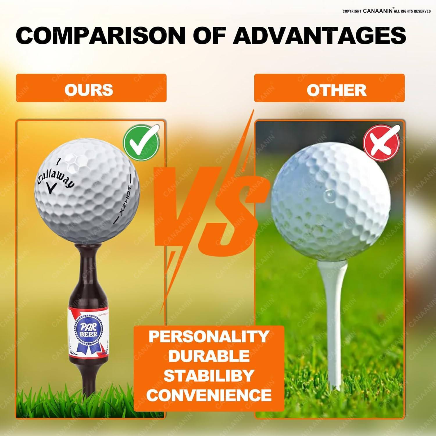 Beer Bottle Golf Tees Golf Funny Golfer Father Men Women - Sturdy Unbreakable Recyclable Golf Tee Great Father'S Day Golfers Birthday Presents image number 6