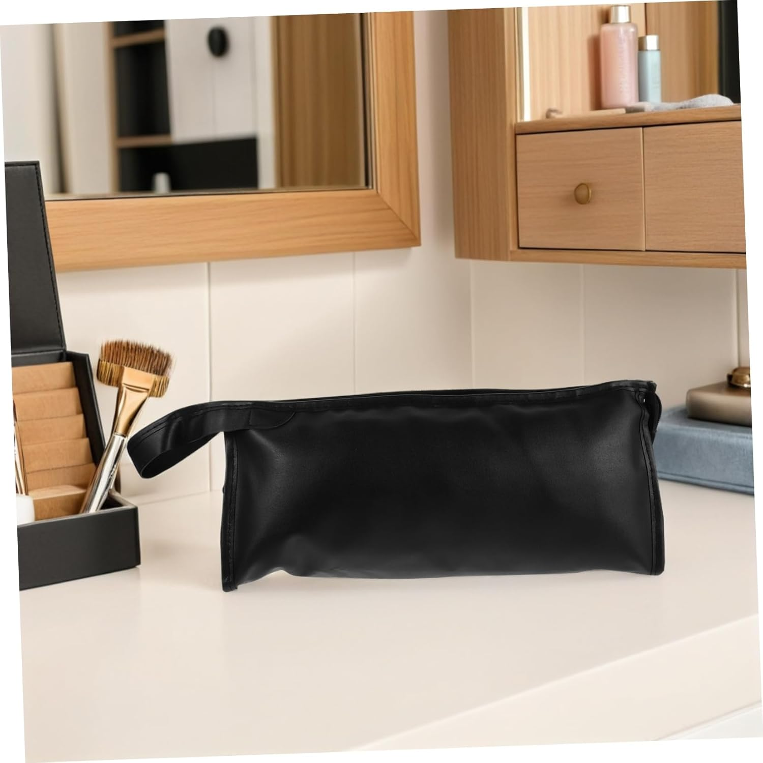 Portable Hair Dryer Storage Case with Padded Interior Compact Travel Organizer Bag for Hair Styling Tools Lightweight for Curling Irons and Dryers image number 3