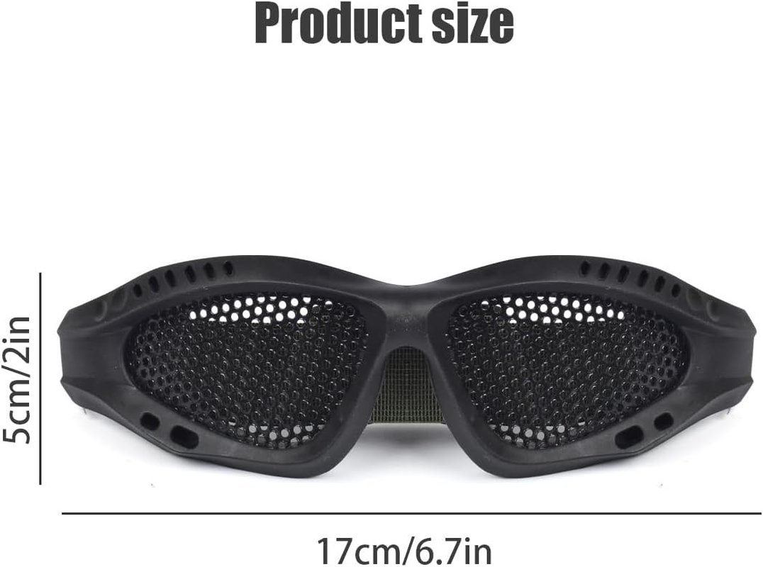 Wokyo Cs Safety Mesh Goggles High Density Metal Mesh Pattern Goggle Safety Glasses for Outdoor Games Sports Cycling - Brown image number 3